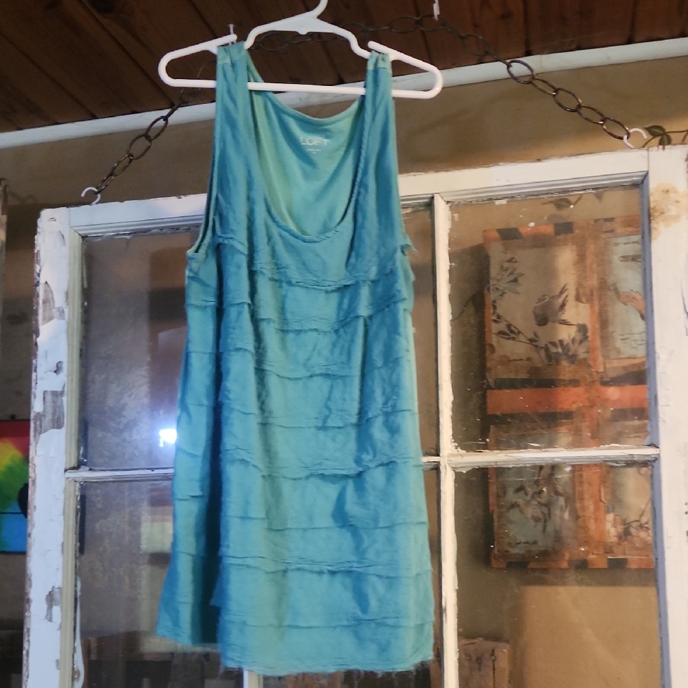 LOFT Teal Sleeveless Top